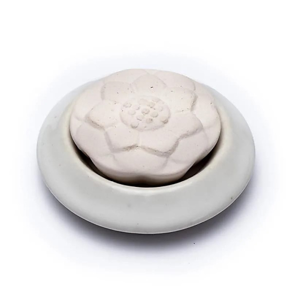 Diffuseur en pierre aromatique lotus blanche -- 7.5cm