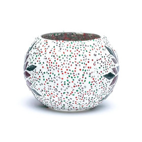 Photophore mosaïque de feuilles  -- 7.5cm