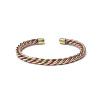 Bracelet torsadé couleur bronze/or -- 6.8cm