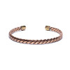 Bracelet torsadé couleur bronze -- 6cm