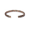 Bracelet torsadé couleur bronze/or - triple torsade -- 6.5cm