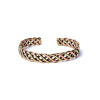 Bracelet tressé couleur bronze/or -- ±6.5cm