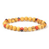 Bracelet Palo Santo avec perles Huayruro -- 0.6 cm