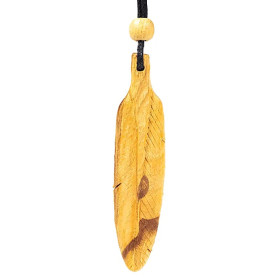 Collier de plumes Palo Santo grand -- 9 cm