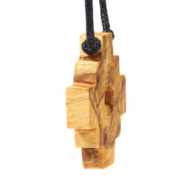 Collier Palo Santo Croix Inca Chakana -- 4 cm
