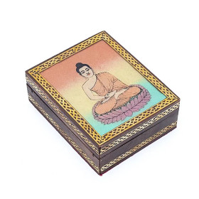 Boite à Tarot ou à bijoux Bouddha -- 13.5x11cm