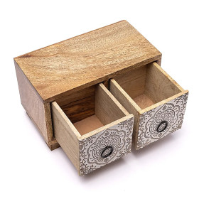 Petite commode impression mandala -- 24,5x12,5x15,5cm