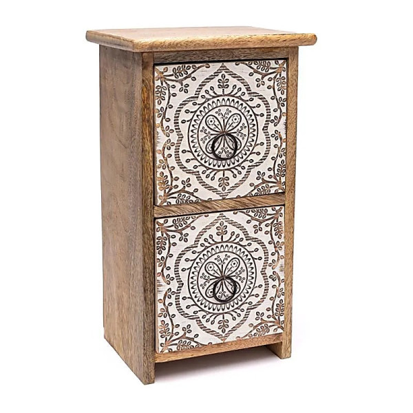 Petite commode impression mandala -- 17,5x14x31cm