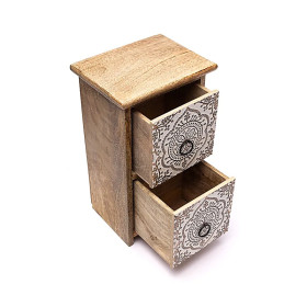 Petite commode impression mandala -- 17,5x14x31cm