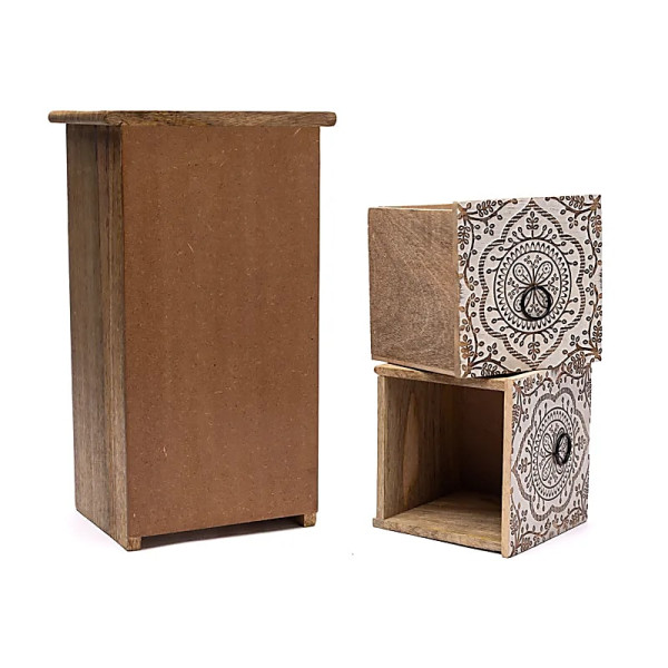 Petite commode impression mandala -- 17,5x14x31cm