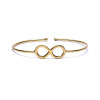 Bracelet Infinity en laiton couleur dorée ajustable -- ±7 cm