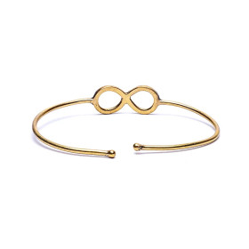 Bracelet Infinity en laiton couleur dorée ajustable -- ±7 cm