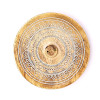 Brûleur d'encens mandala imprimé bois de manguier -- 12,5x12,5x2,5 cm