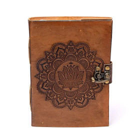 Carnet de note Mandala avec couverture en cuir synthétique -- 250g； 18x13 cm
