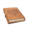 Carnet de note Cœur avec couverture en cuir synthétique -- 250g； 18x13 cm