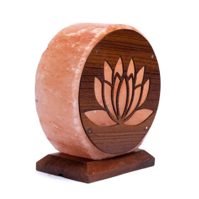 Lampe de sel Lotus avec câble et LED -- ± 22x19x10 cm