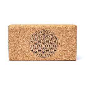 Accessoires de Yoga bloc liège fleur de vie Mandala -- 23x12x7.5 cm
