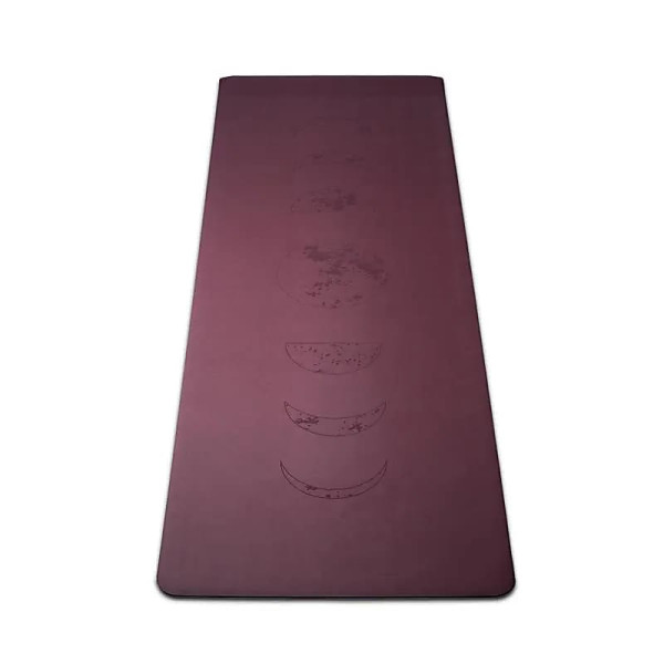 Yogi & Yogini Tapis de Yoga en PU phases lunaire aubergine -- ±2500g； ±183x61x0,3cm