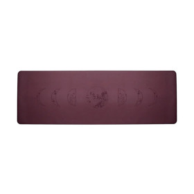 Yogi & Yogini Tapis de Yoga en PU phases lunaire aubergine -- ±2500g； ±183x61x0,3cm