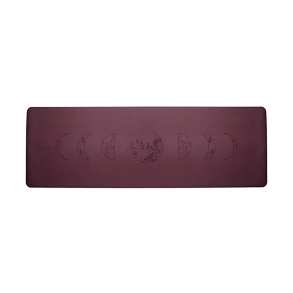 Yogi & Yogini Tapis de Yoga en PU phases lunaire aubergine -- ±2500g； ±183x61x0,3cm