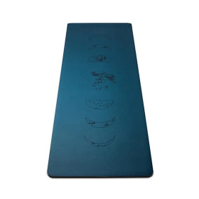 Yogi & Yogini Tapis de Yoga en PU phases lunaire Pétrole -- ±2500g； ±183x61x0,3cm