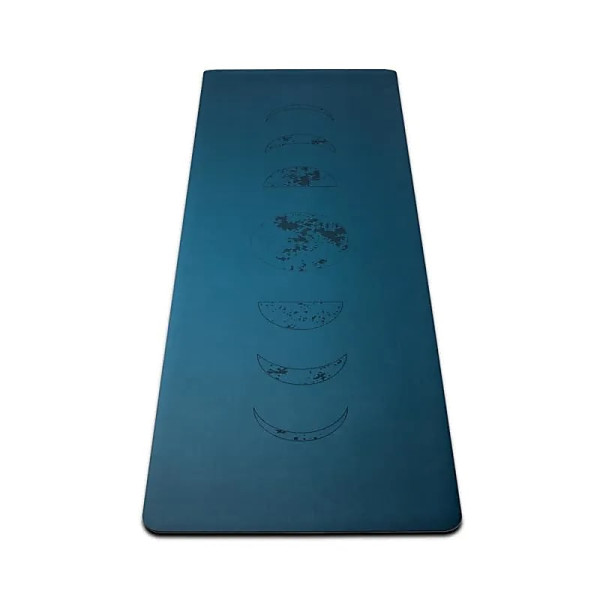 Yogi & Yogini Tapis de Yoga en PU phases lunaire Pétrole -- ±2500g； ±183x61x0,3cm