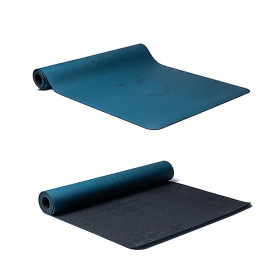 Yogi & Yogini Tapis de Yoga en PU phases lunaire Pétrole -- ±2500g； ±183x61x0,3cm