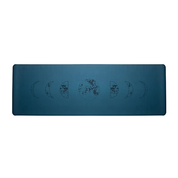 Yogi & Yogini Tapis de Yoga en PU phases lunaire Pétrole -- ±2500g； ±183x61x0,3cm
