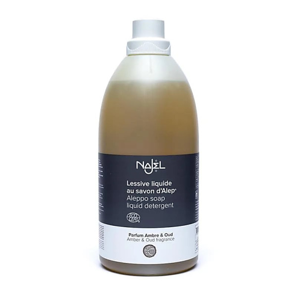 Najel Lessive liquide au savon d'Alep senteur ambre & oudh -- 2000 ml