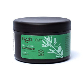Najel Savon noir d'Alep à l'huile d'argan non parfumé -- 200ml