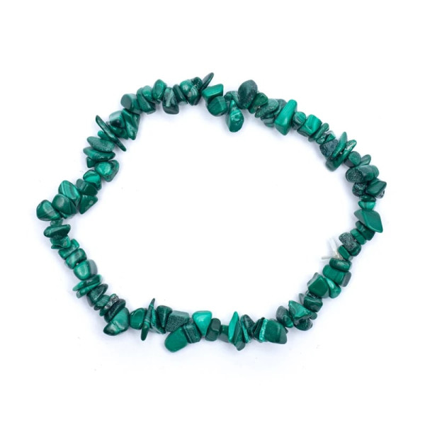 Bracelet élastique chips de malachite -- ±0.4cm