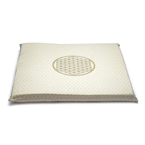 Housse de tapis de méditation Fleur de vie BIO (GOTS) -- 65x65x5 cm； 239 g