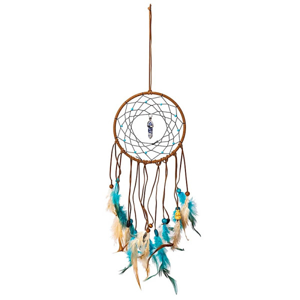 Capteur de rêves sodalite avec pendule – ±13x45cm