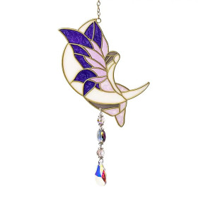 Suspension de fenêtre fée de lune violette -- ±34cm