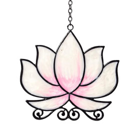 Suspension de fenêtre lotus blanc -- ±25cm