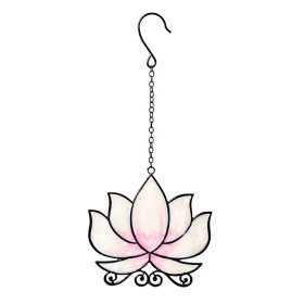 Suspension de fenêtre lotus blanc -- ±25cm