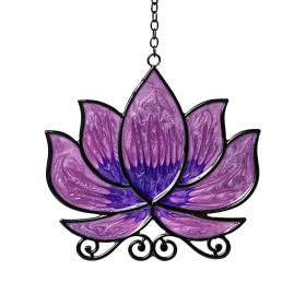 Suspension de fenêtre lotus violet -- ±25cm