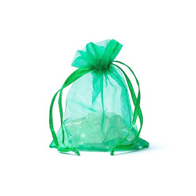 Sac cadeau en organza vert XS -- 7x9cm