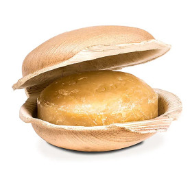 Holy Lama Savon Curcuma en feuille de palmier -- 100 g