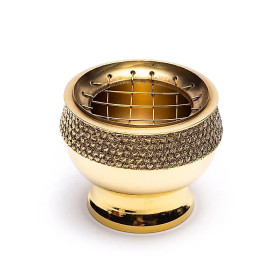 Brûle encens laiton doré -- 6x5cm