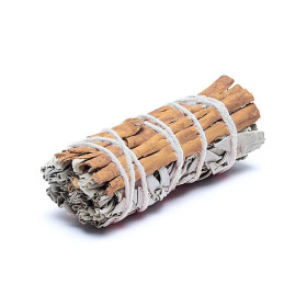 Smudge de sauge blanche à la cannelle S set de 2 -- ± 10-11cm； ± 25-35g