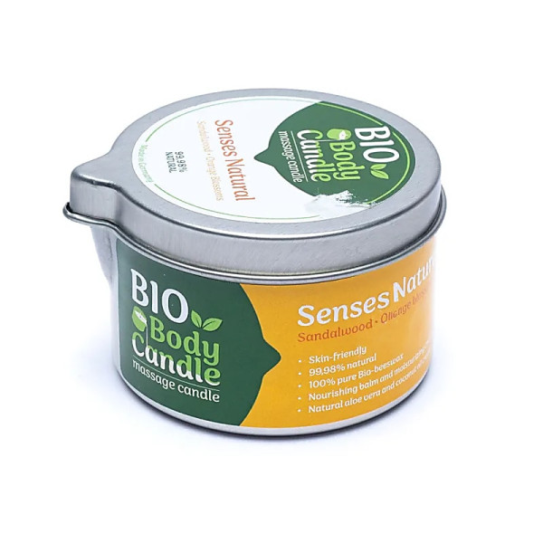 Bougie de massage bio santal & fleur d'oranger -- 100ml