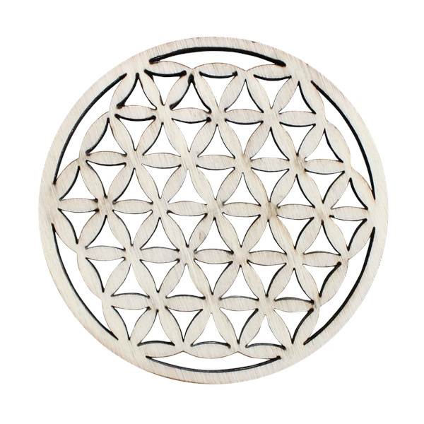 Fleur de Vie en Bois de Peuplier - diam. 10 cm