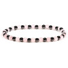 Bracelet hématite/quartz rose -- ±0.4cm
