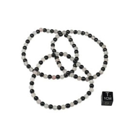 Bracelet hématite/quartz rose -- ±0.4cm