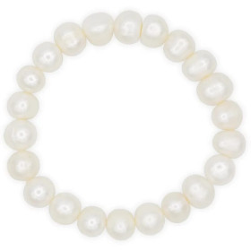 Bracelet Perles de pommes de terre blanches -- ±0.8cm