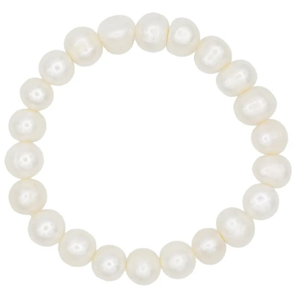 Bracelet Perles de pommes de terre blanches -- ±0.8cm