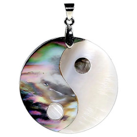 Pendentif Yin et Yang en  Nacre -- 3.5 cm