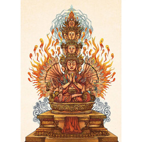 Cartes postales Chenrezig -- 15x10,5 cm