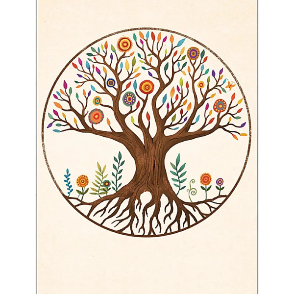 Bloc-notes Arbre de vie Mandala -- 12,5x9,5cm